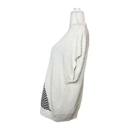 Callahan knitwear womens sz xl sweater ivory crew neck knit cotton - Picture 3 of 12